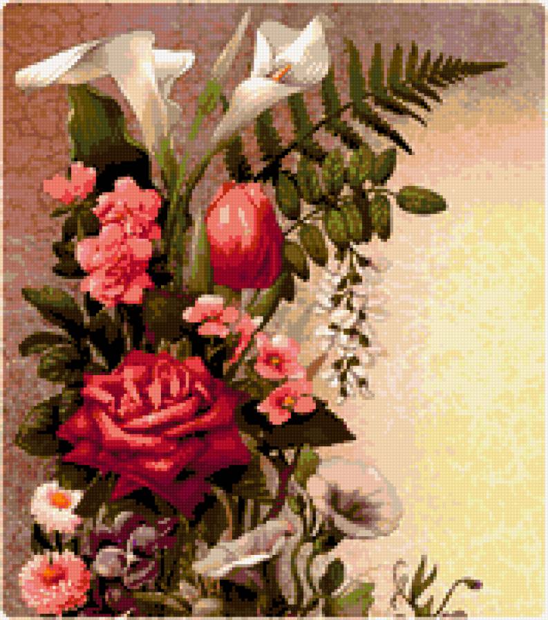 букет - цветы букет розы каллы тюльпаны - предпросмотр