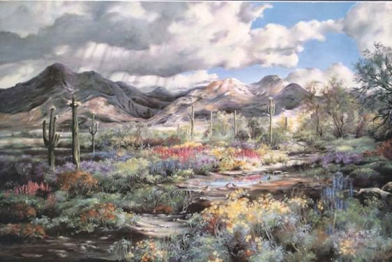 Серия "Пейзажи" - горы, цветы, лето, дорога, пейзаж - оригинал