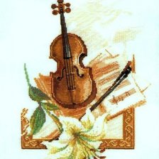 Оригинал схемы вышивки «скрипка» (№255980)