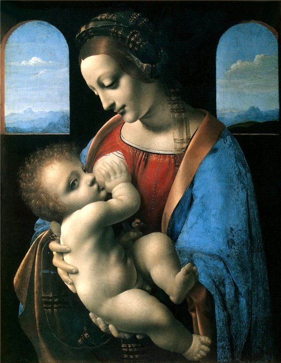 Мадонна Литта 1491 - ребенок, литта, леонардо да винчи, мадонна - оригинал