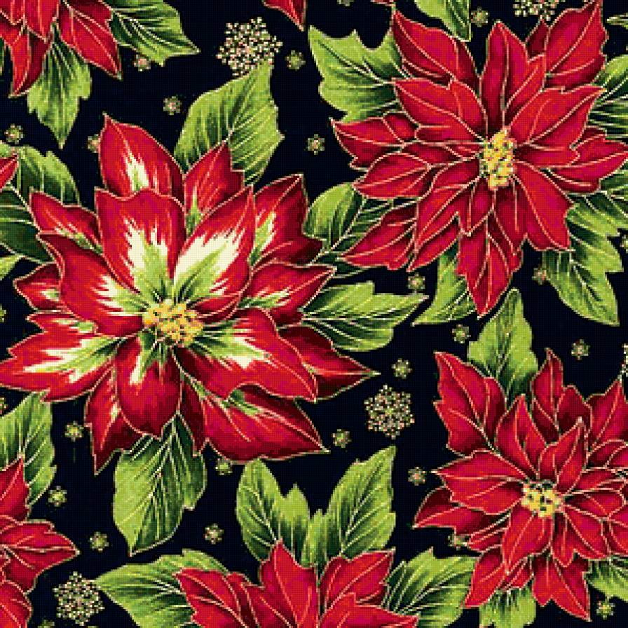 Подушка "Пуансетия" - подушка, пуансетия, рождественский цветок - предпросмотр