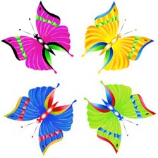 Оригинал схемы вышивки «Подушка "Бабочки"» (№256167)