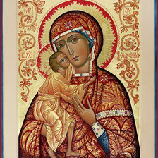 Оригинал схемы вышивки «Икона Божьей матери Феодоровская» (№256284)