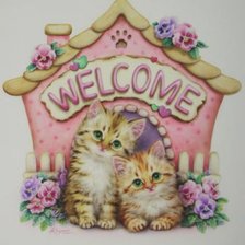 Оригинал схемы вышивки «Добро пожаловать в наш дом» (№256400)