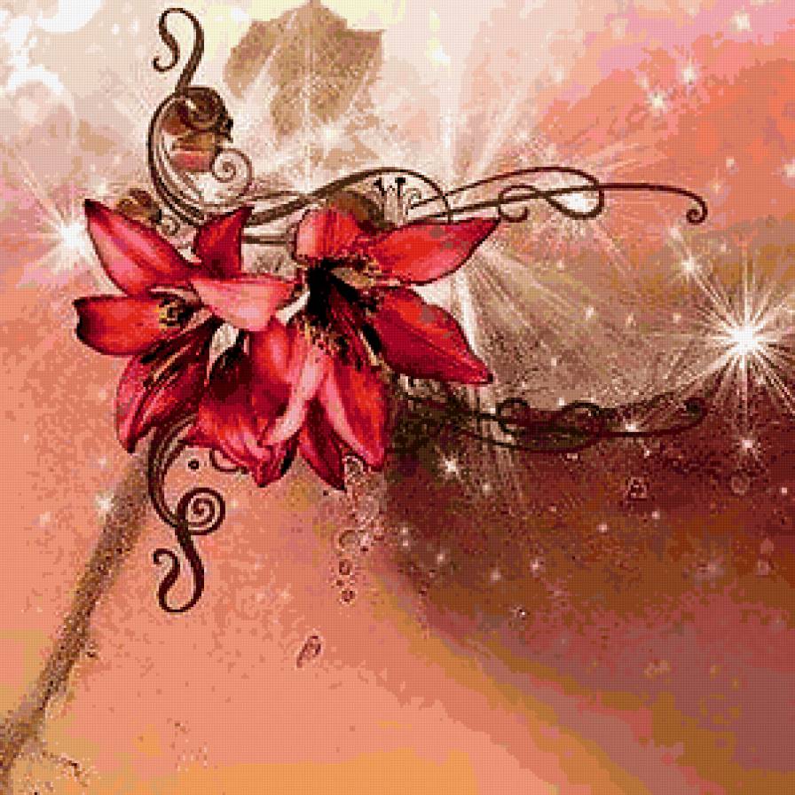 Подушка "Лилии" - подушка, цветы - предпросмотр