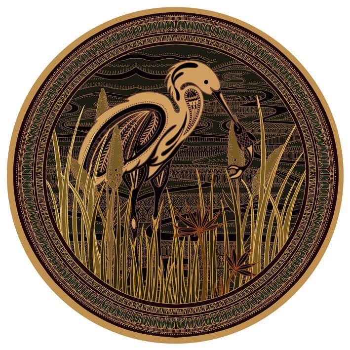 круглая схема2 - круглая схема, орнамент, птицы - оригинал