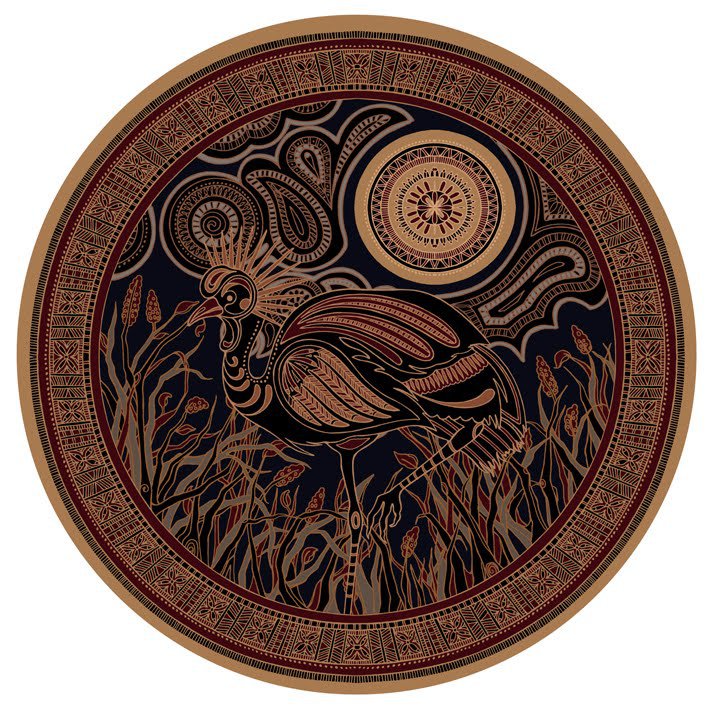 круглая схема4 - орнамент, круглая схема, птицы - оригинал