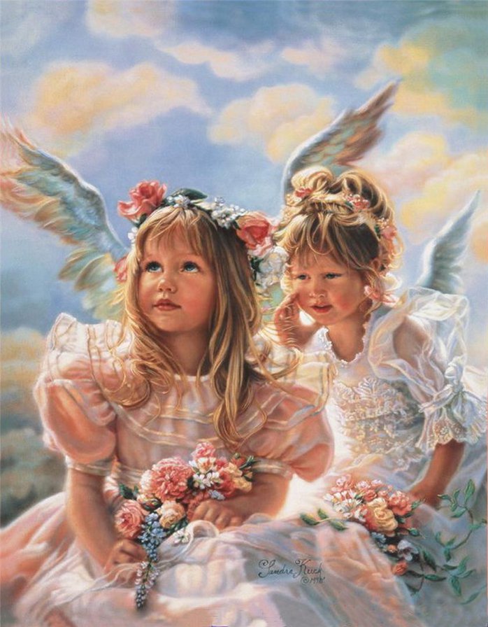 №257598 - двое, ангелочки, дети - оригинал