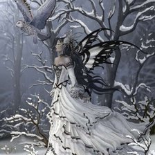 Оригинал схемы вышивки «Зимняя фея» (№257820)