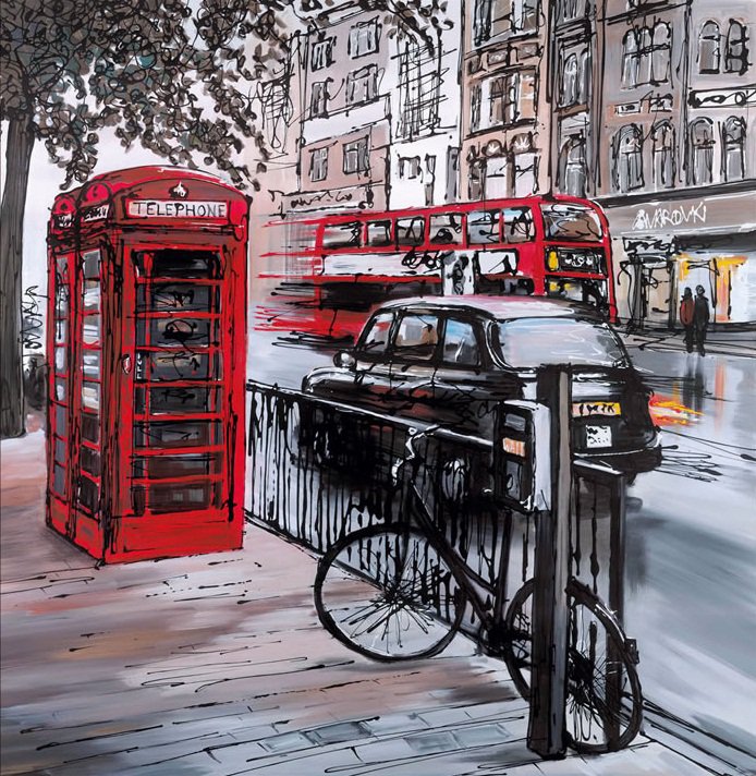 Paul Kenton- Streets of London - англия, лондон, будка, город - оригинал