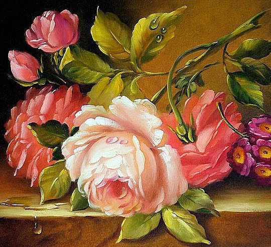 розы - природа, букет, романтика, натюрморт.розы, цветы,  - оригинал