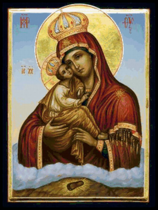 Икона Божьей матери Почаевская - божья матерь, иконы, религия - предпросмотр