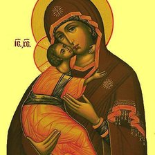 Оригинал схемы вышивки «Икона Божьей матери Владимирская» (№260079)