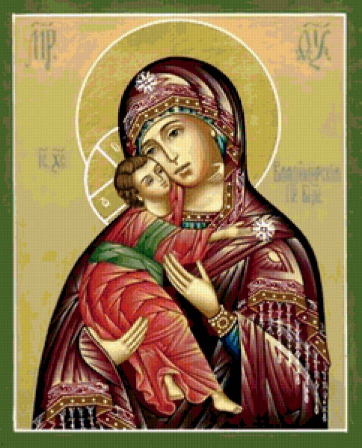 Икона Божьей матери Владимирская - божья матерь, религия, иконы - предпросмотр