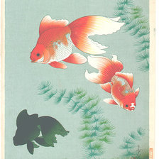 Оригинал схемы вышивки «Золотые рыбки» (№261205)