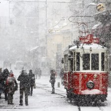 Зима в Стамбуле, Турция.