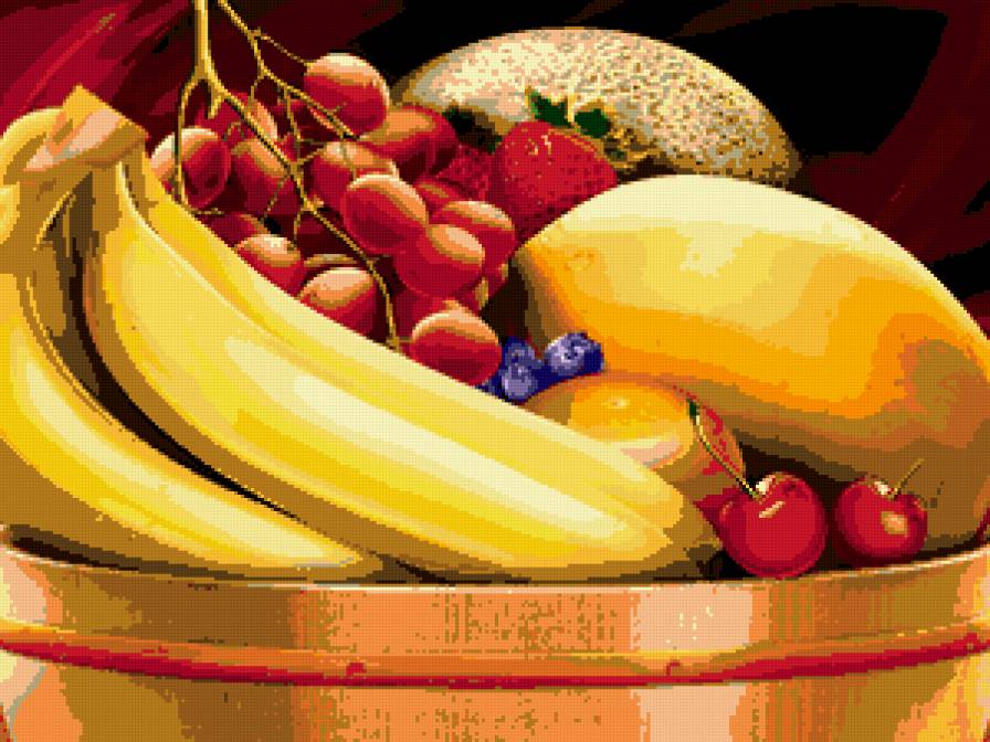 Фруктовый натюрморт - натюрморт, ягоды, фрукты, кухня - предпросмотр