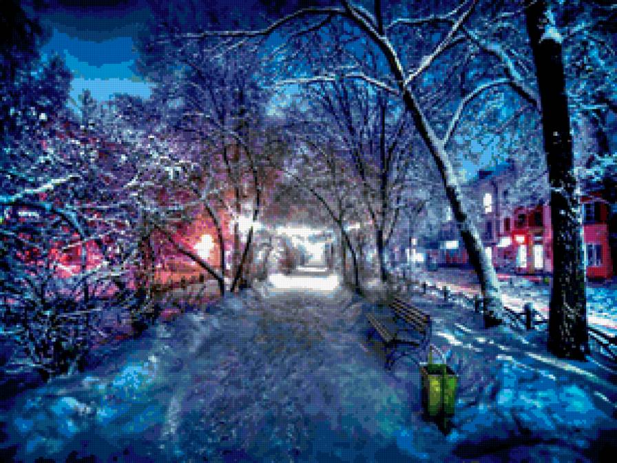 зимняя ночь - предпросмотр