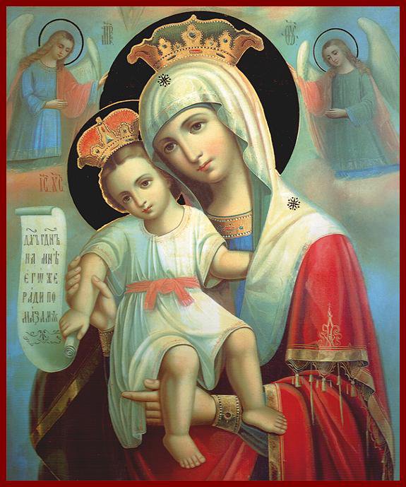 Икона Божьей матери Достойно есть - иконы, божья матерь, религия - оригинал