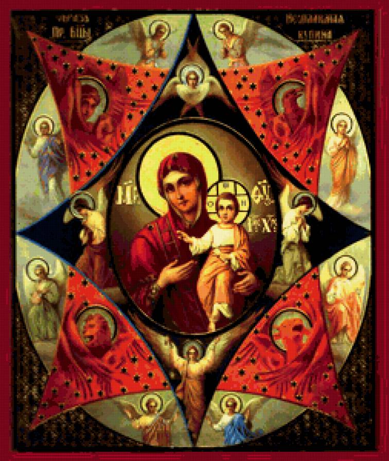 Икона Божьей матери Неопалимая Купина - религия, иконы, божья матерь - предпросмотр