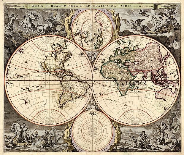Cтаринная карта мира - оригинал