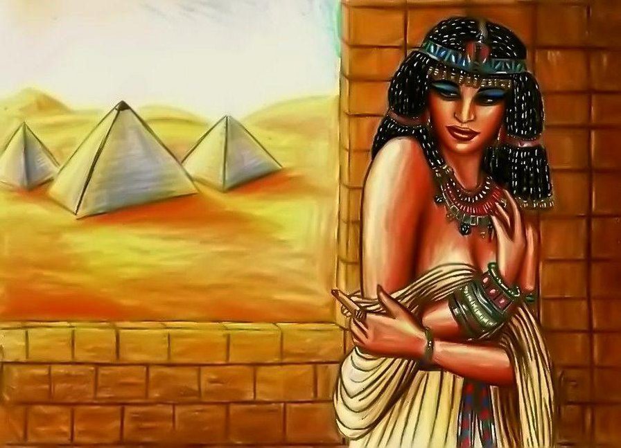 клеопатра - картина, девушка, царица, египет, женщина,  - оригинал