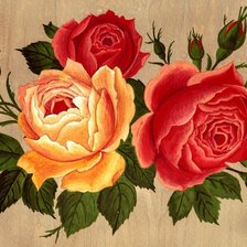 Оригинал схемы вышивки «розы» (№263104)