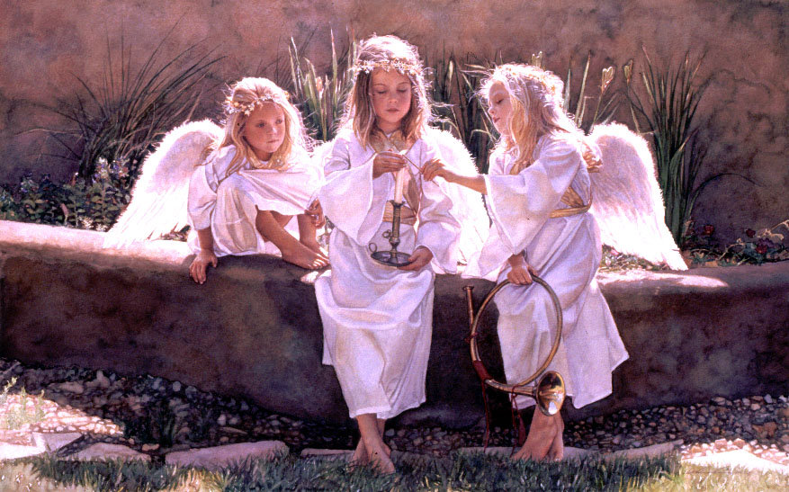 Ангелочки - ангелы, девочка, небеса, дети, нежность - оригинал