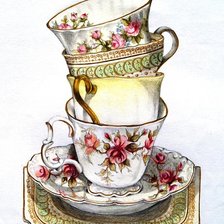 Оригинал схемы вышивки «чаепитие» (№263406)