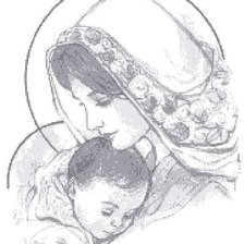 Оригинал схемы вышивки «мать и дитя» (№263674)