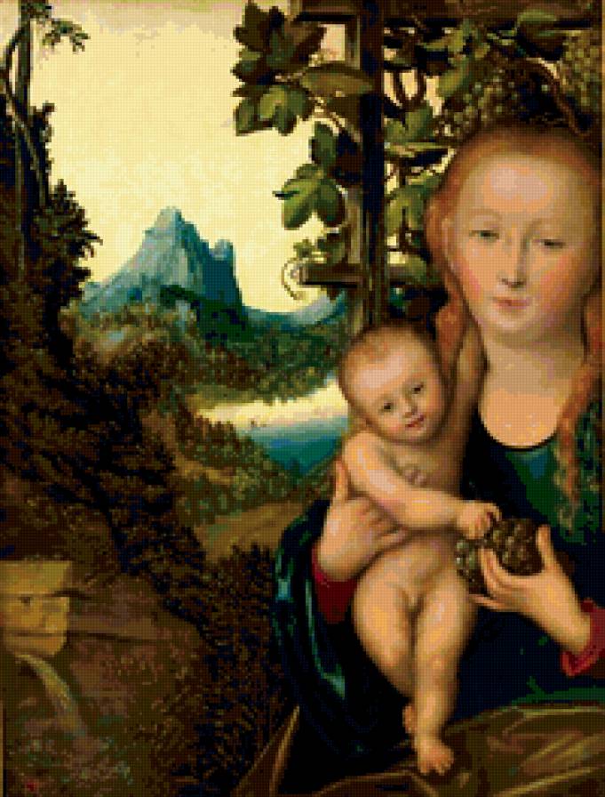 Мадонна с младенцем - искусство, мадонна, картина - предпросмотр