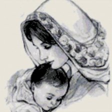Оригинал схемы вышивки «мать и дитя» (№264057)