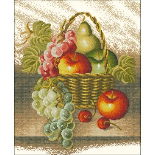 натюрморт - картина натюрморт фрукты яблоки виноград - оригинал