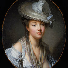 Оригинал схемы вышивки «Дама в белой шляпке» (№264289)