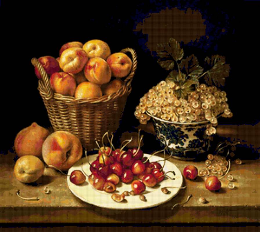 Натюрморт с фруктами - фрукты, натюрморт, ягоды - предпросмотр
