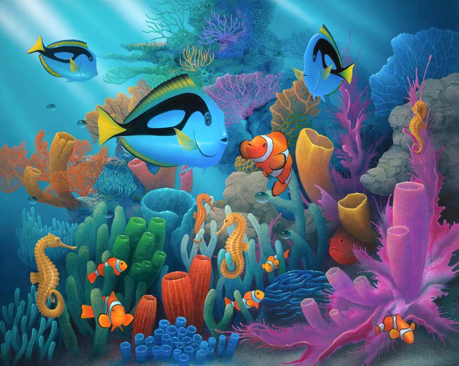 Подводное царство - море, рыба - оригинал