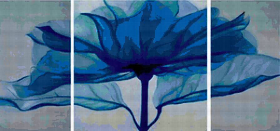 цветок - голубой, цветок - предпросмотр