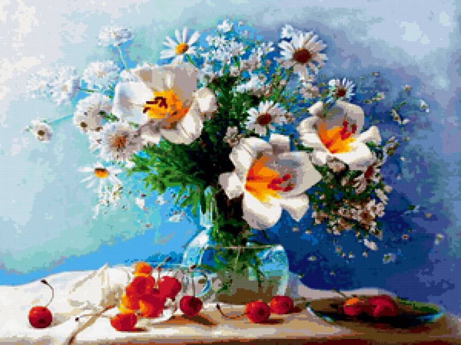 весенний букет - цветы - предпросмотр