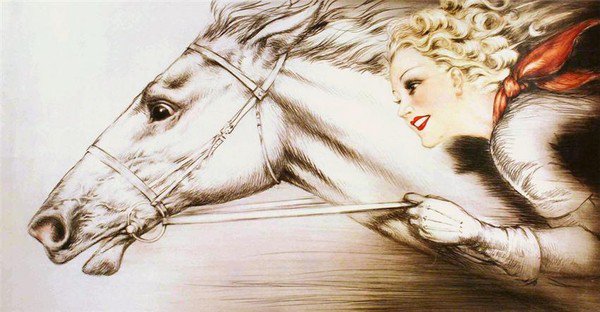 БЫСТРЕЕ ВЕТРА - неизвестная, всадница, женщина, незнакомая, конь, женскийобраз - оригинал