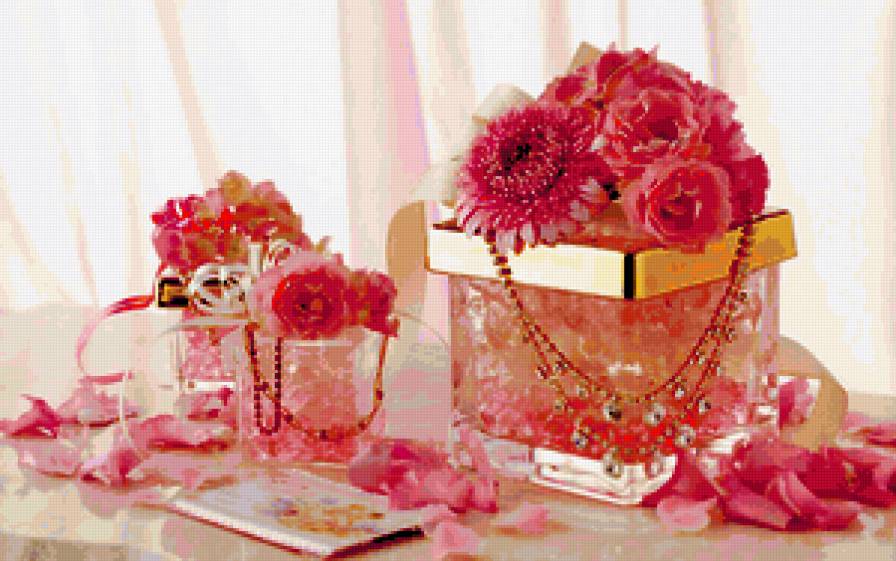 Букет - букет, цветы, цепочка, подарок, гербера, роза - предпросмотр