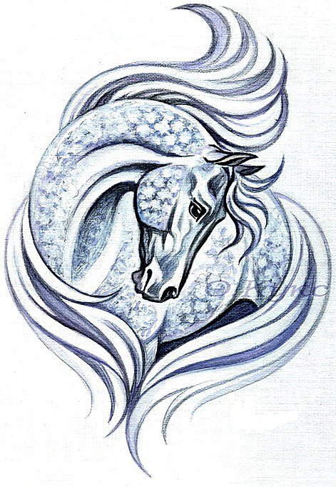 Королевская красавица - кони, животные, лошади, белая красавица - оригинал