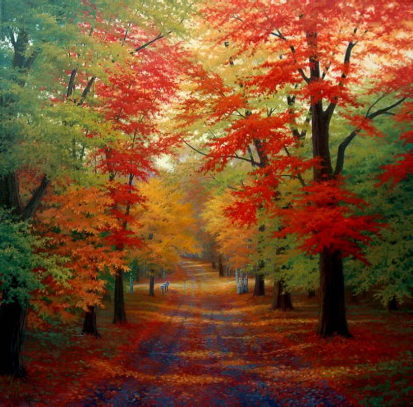 Осенняя аллея - аллеи, пейзаж, осень - оригинал