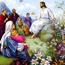 Схема вышивки «йисус сред миряните»