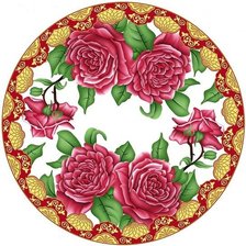 Схема вышивки «подушка"прекрасная роза"»