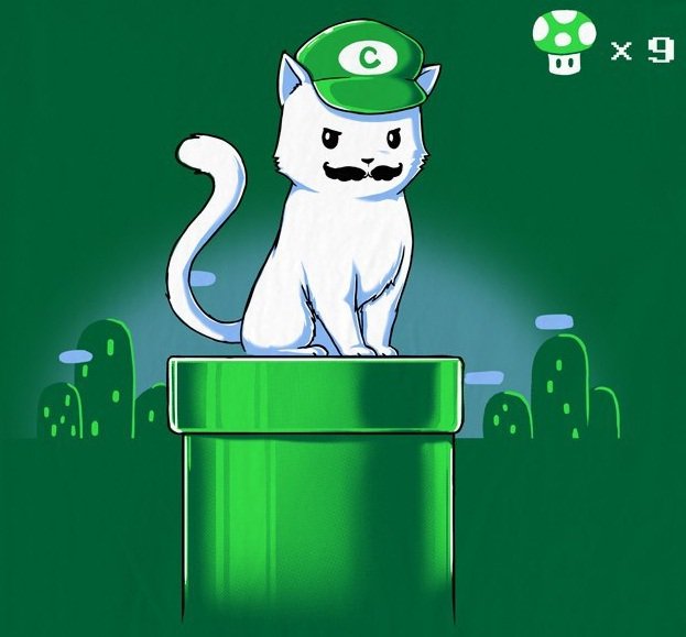 Марио котик - марио, игры, животные - оригинал
