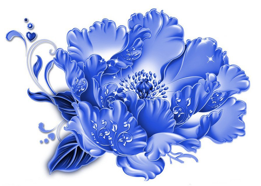ГОЛУБОЙ ЦВЕТОК - цветы, голубой - оригинал