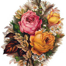 Оригинал схемы вышивки «букет роз» (№269656)