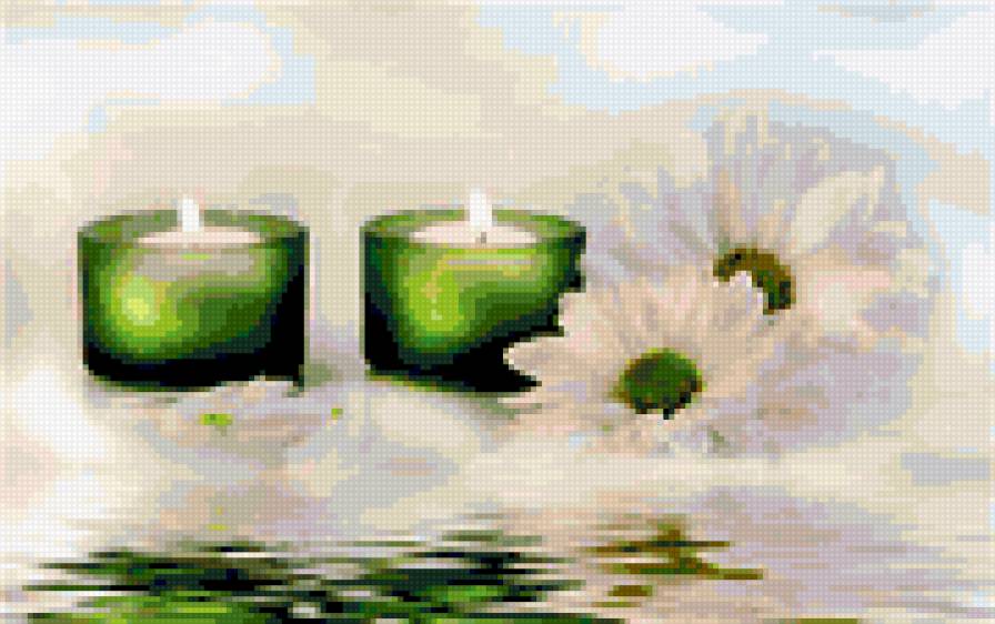 гармония - цветы, свечи - предпросмотр