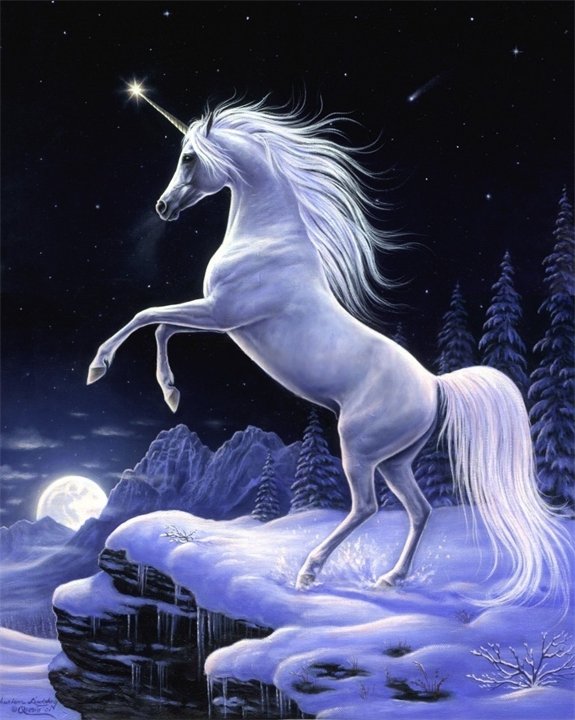 Единорог - лошадь, единорог, фэнтези - оригинал
