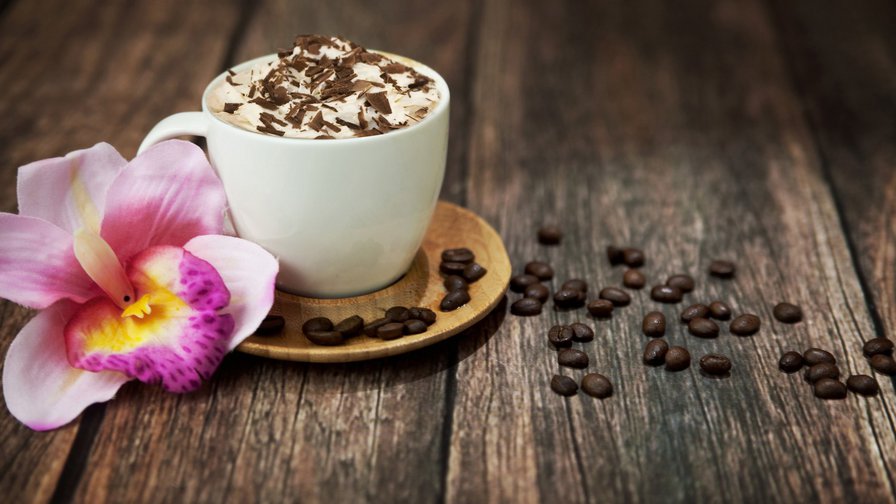Кофе - чашка, цветок, кофе - оригинал